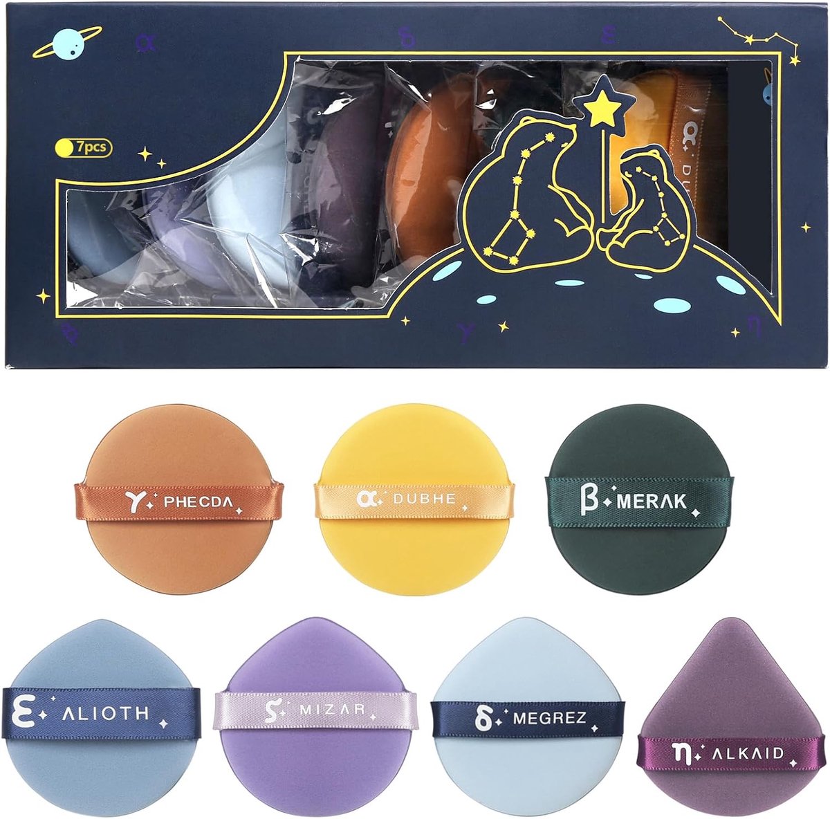 7-delige Make-up Spons Set - Make-up Blender Sponzen voor Foundation en Concealer