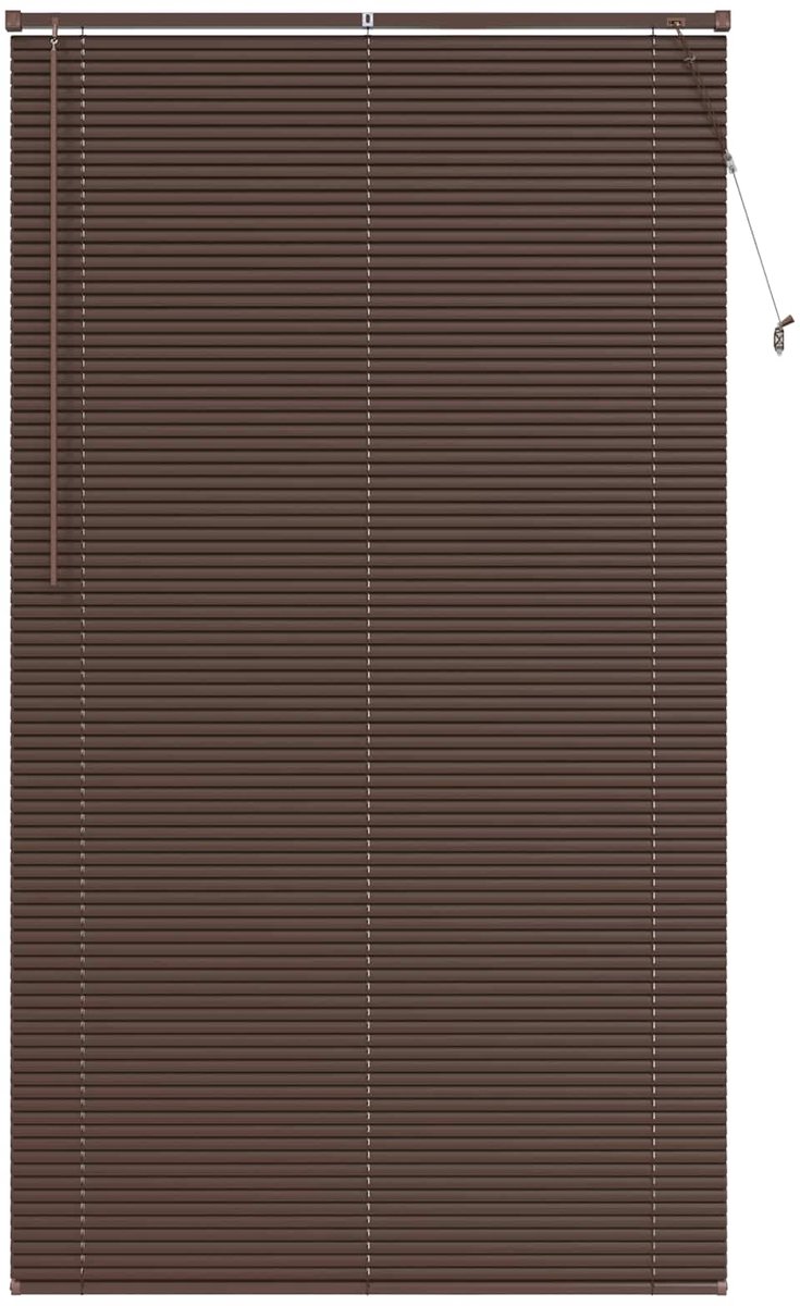 vidaXL - Jaloezie - Donkerbruin - met - Patroon - 213 - x - 110 - cm - 25 - mm - PVC