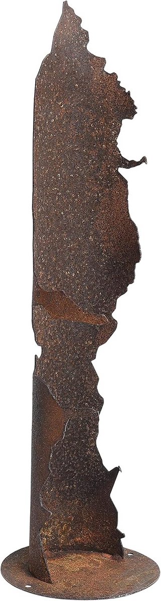 Decoratieve Zuil Roestkleur Hoge Planten Sokkel voor Buiten - Tuindecoratie 54 cm