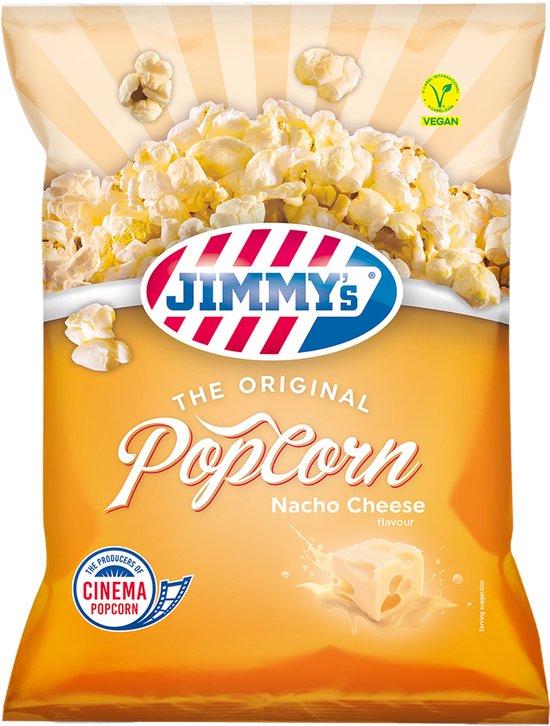 JIMMY's Popcorn Nacho Cheese Sharing Bag 12x 90g Classic-Popped