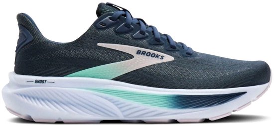Brooks Ghost 17 dames Donkerblauw/Wit/Groen