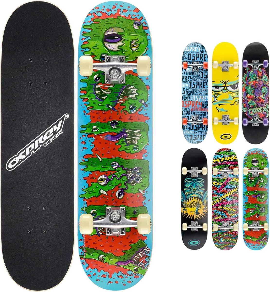 Compleet Skateboard voor Kinderen en Beginners Dubbel Kick Concave Deck 70×20 cm