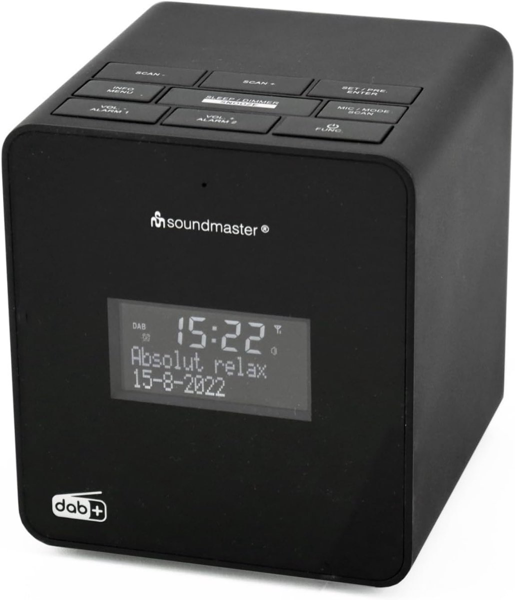 Wekkerradio met DAB+ en FM, Opnamefunctie, USB-oplader en AUX-IN