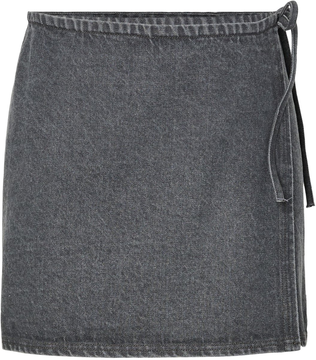 Pieces Minirok PCFLORA MW WIKKEL DENIM