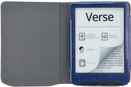 Luxe Hoesje Geschikt voor Pocketbook Verse Hoes Cover Marine Blauw van Luxe Hoesje — afbeelding 5