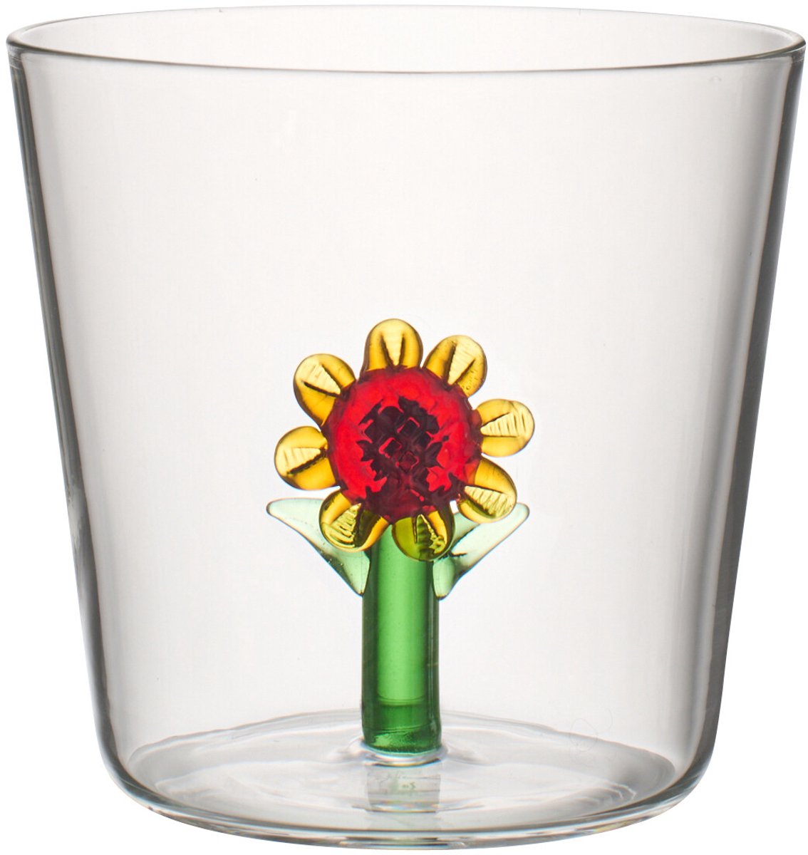 J-Line glas Vogel Zonnebloem - glas - mix
