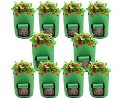 10x Kweekzak Growbag Grow Bag voor aardappelen , groenten en planten - set groeizakken 35x40CM Groot formaat
