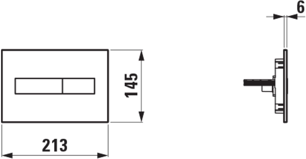 Laufen INEO - Bedieningsplaat, chroom H9001110040001