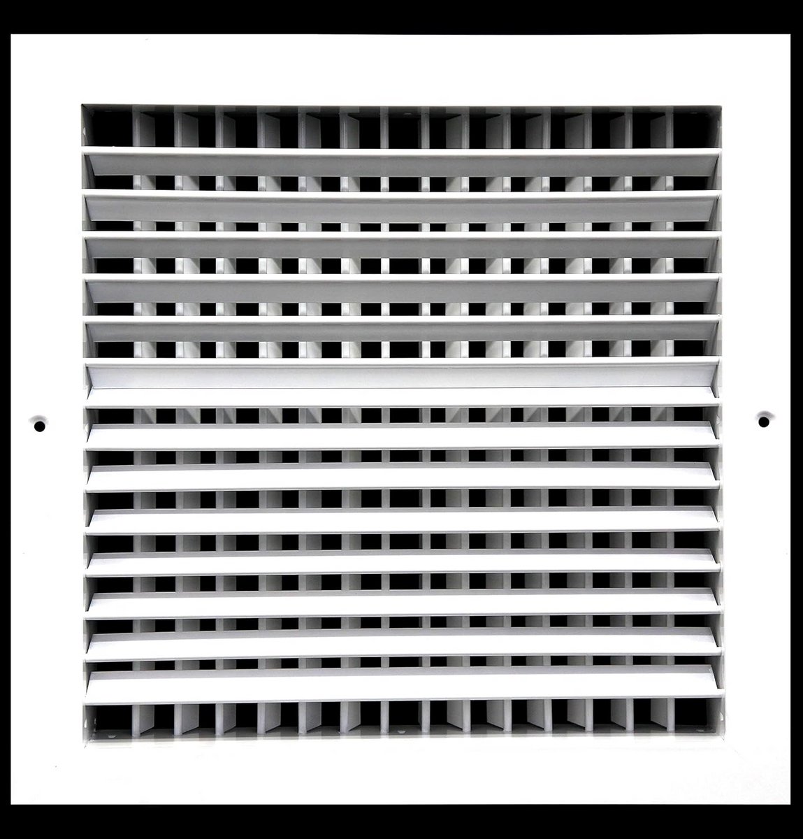 Verstelbare aluminium luchtuitlaat voor HVAC met dubbele klep 14x8 inch