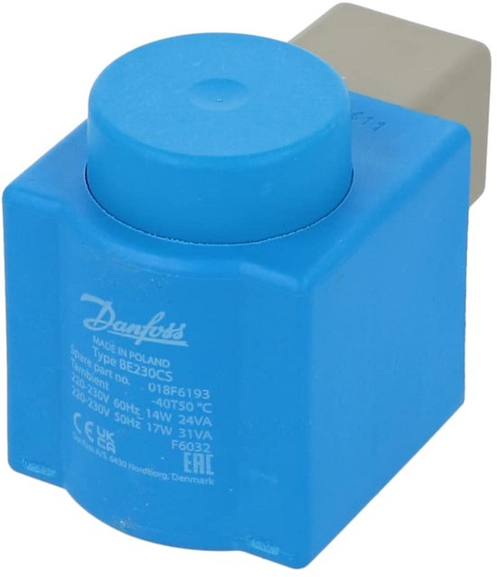 Solenoid Spoel - Ventiel Spoel - Klep Besturing - DIN Spade Connector - 220-230V - Zwart — afbeelding 2