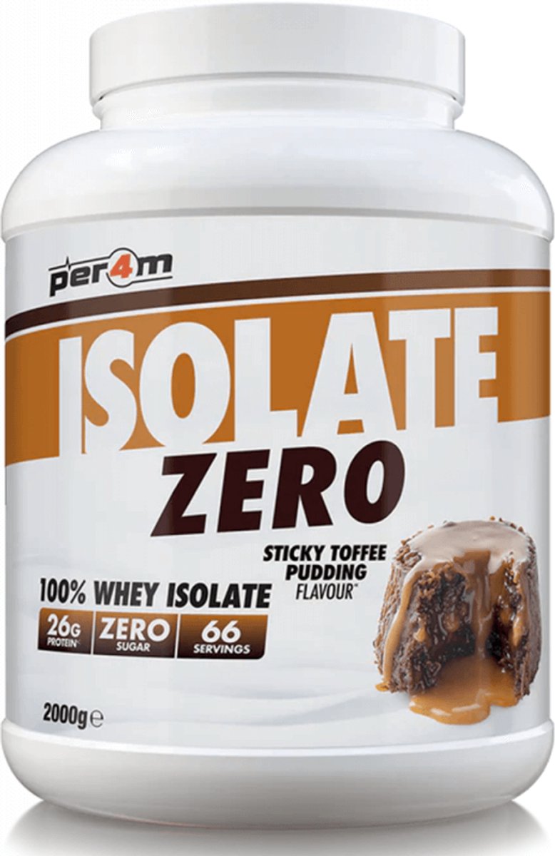 Per4m Whey Isolate Zero (2000g) Sticky Toffee Pudding - Eiwitten - Wei-eiwit isolaat