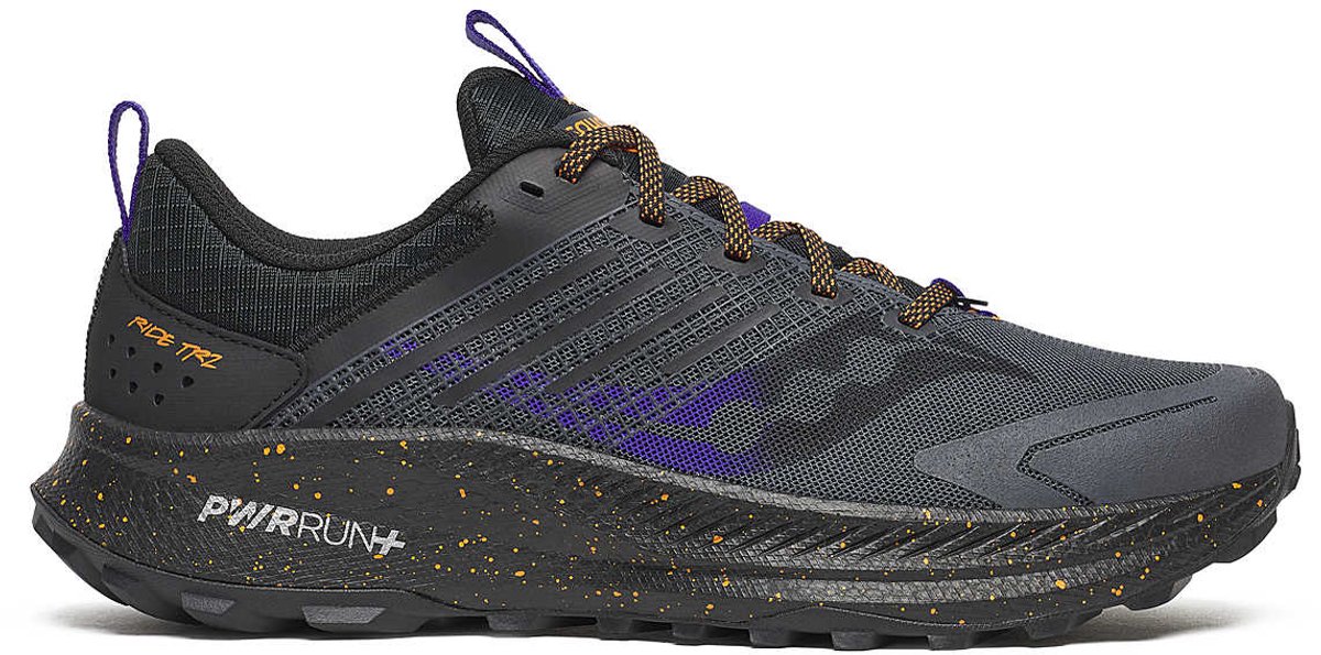 Saucony Ride TR2 Trailschoenen Heren Carbon 44.5 Zwart