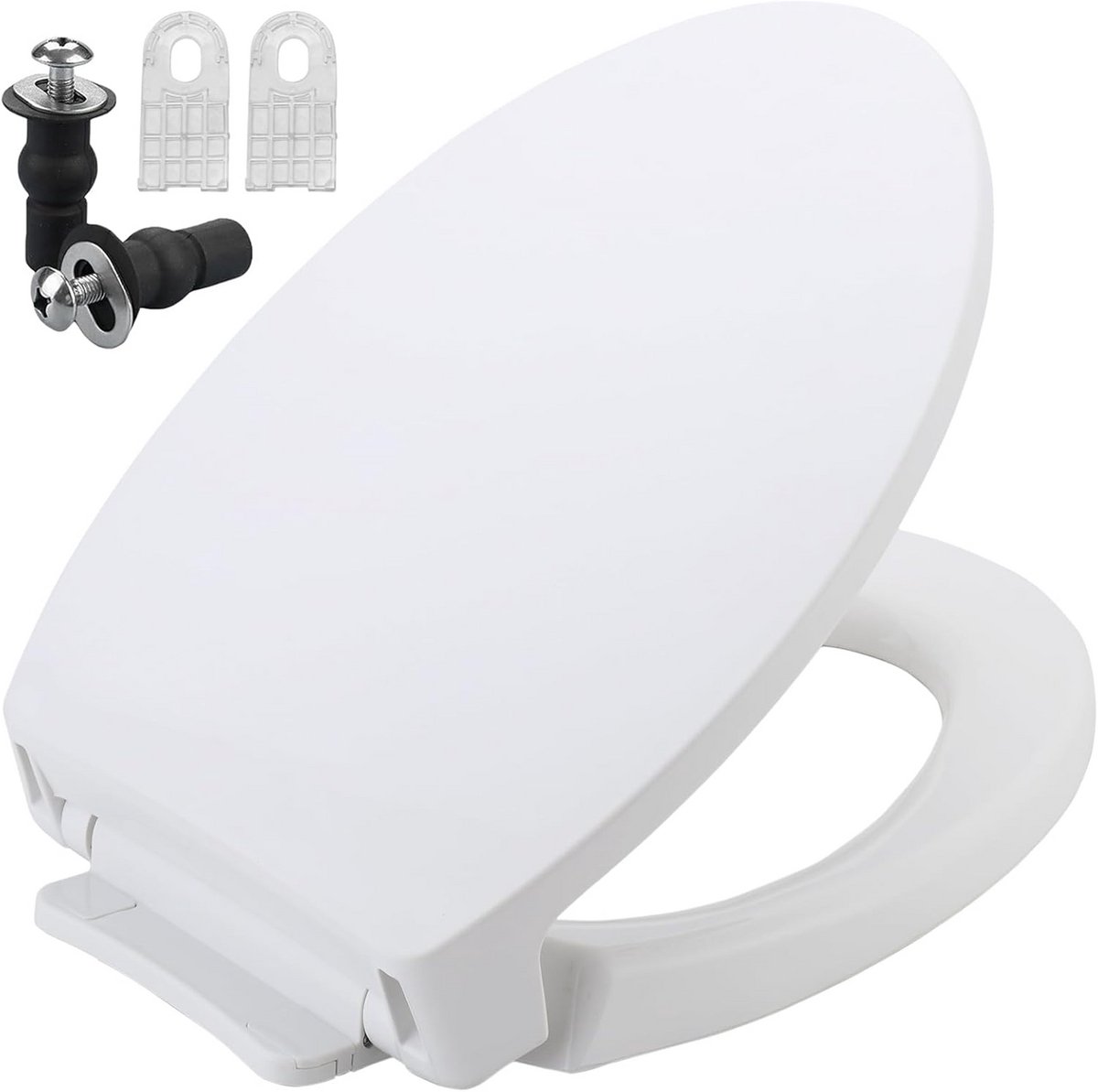 Langwerpige Softclose Toiletzitting - Ovaal WC Bril met Stille Sluiting en Montagemateriaal