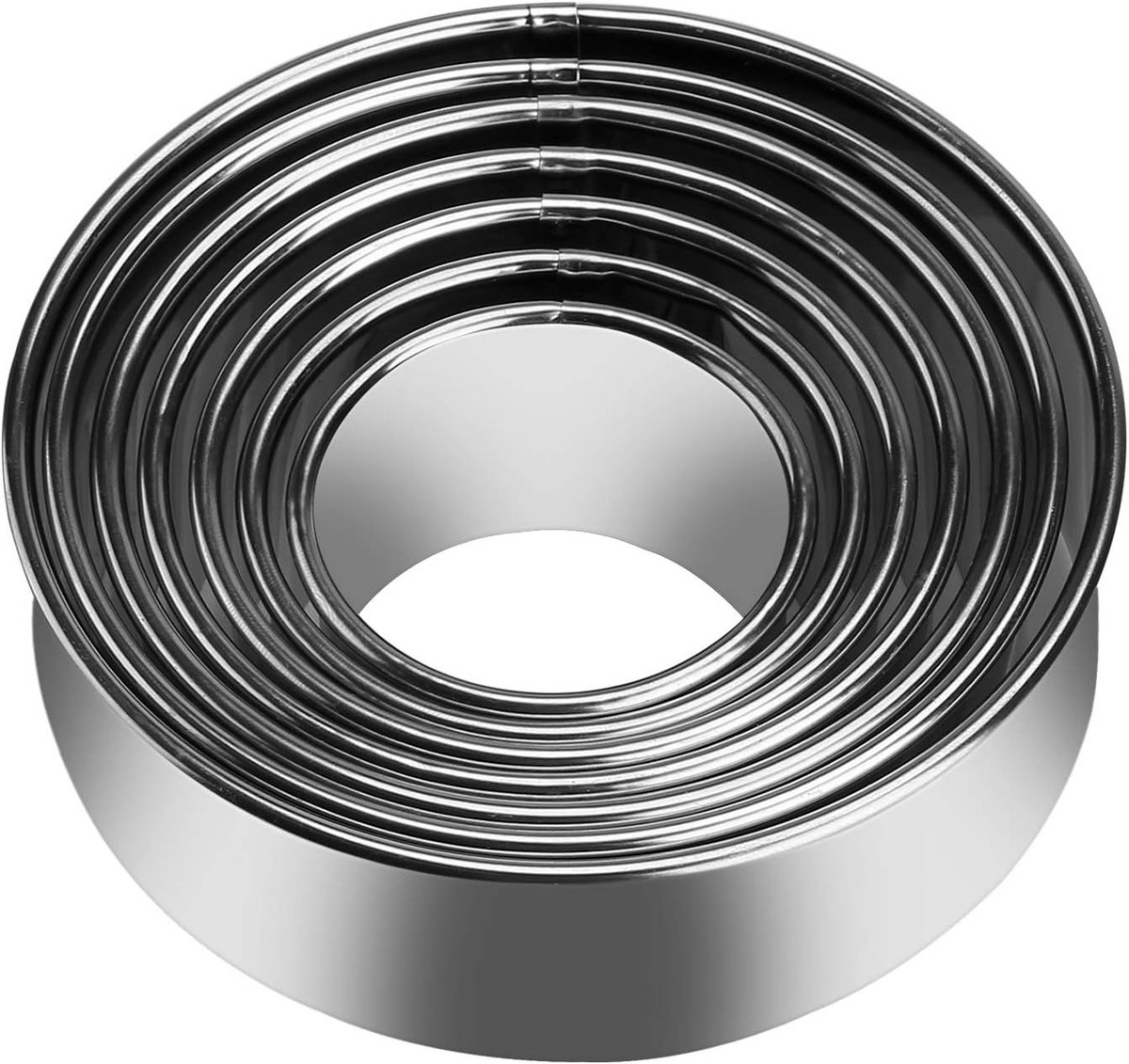 Ronde Koekjesstekers RVS - 7 Delige Set Vormen Maken (6-10 cm)