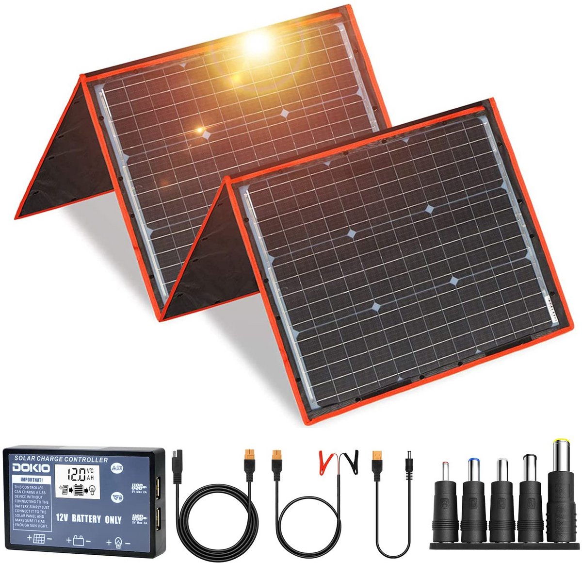 Opvouwbare 150W Zonnepaneel met Laadregelaar voor Buiten en Kamperen