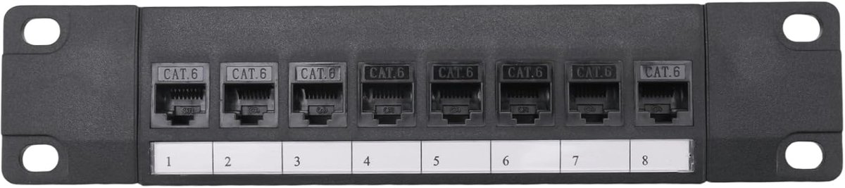 Patchpaneel Netwerk - RJ45 Ethernet Adapter - Netwerk Installatie - 8 Poorten Direct - 21x4x3 cm