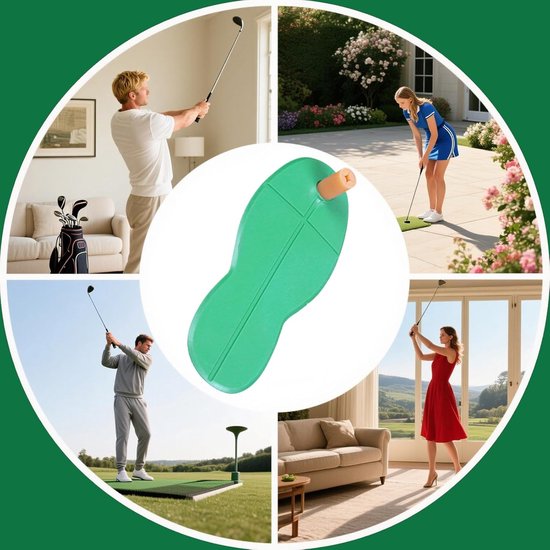 Golf Trainingsmat - Putting Oefenmat - Chippen en Putten - Met Tee Houder - Compact Ontwerp - Groen van GOLF — afbeelding 3