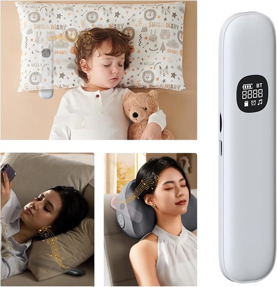 Onder Kussen Speaker - Beengeleiding Geluid - Rustig Slapen - 11 Witte Ruis Geluiden - 618 x 146 inch - Wit — afbeelding 5