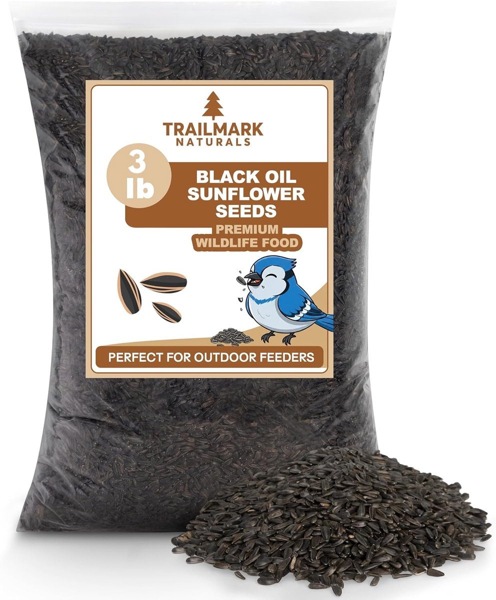 Zonnebloempitten - Vogelvoer - Voederen Wilde Dieren - Premium Kwaliteit - 1.4 kg - Zwart