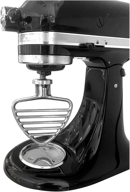 Mengstaaf Roestvrij Staal - Mixer Accessoire - Beslag Maken - Flexibele Rand - 45-5 Liter - Zilverkleurig — afbeelding 5