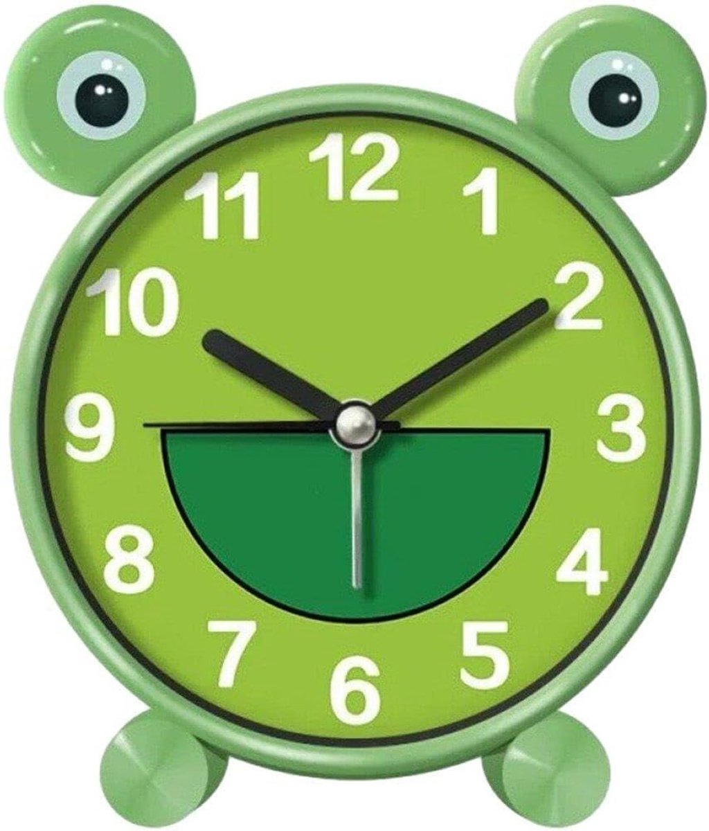 Kinder Wekker - Cartoon Klok - Wakker Worden - Stil Niet Tikken - 7 cm Rond