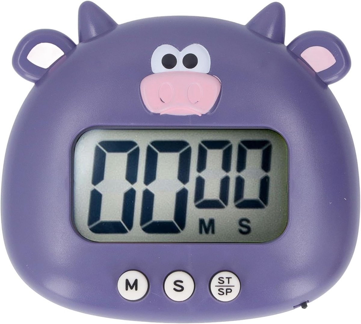 Digitale Kookwekker - Schattige Timer - Keuken Gebruik - Draagbaar Ontwerp - 12x10x5cm - Paars