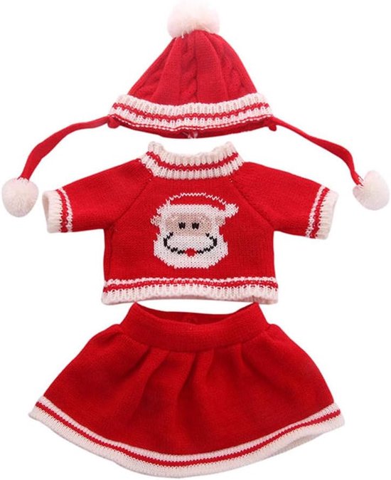 Poppenkleding Set - Poppenkledingrok - Poppen Aankleden - Kerst Thema - 18 Inch Poppen - Groen — afbeelding 4