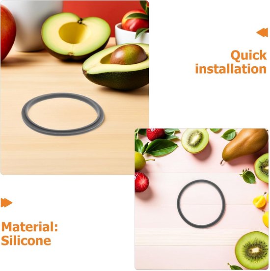 Blender Pakkingen - Rubberen Ringen - Lekkage Voorkomen - Nauwkeurige Pasvorm - 9.3 cm Diameter - Grijs van Blender — afbeelding 2