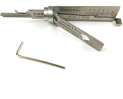 Slot Gereedschap - Pick Tool - Dubbel-Groef Slot - 2 in 1 Decoder - 20x10x4 cm - Zilver