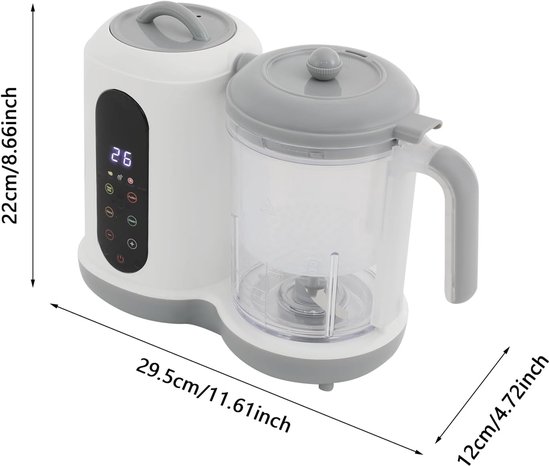 Elektrische Keukenmixer - Keukenmachine Multimixer - Snel Ingrediënten Bereiden - 450W Krachtige Motor - 400ml Inhoud - Wit — afbeelding 5