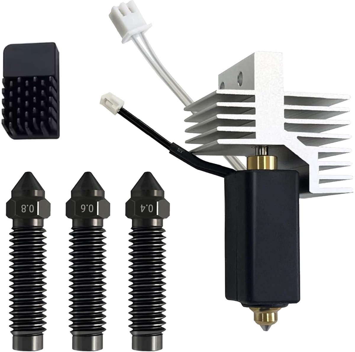 Hotend Kit - Extruder Onderdelen - 3D Printen - Gehard Stalen Mondstukken - 5 Stuks