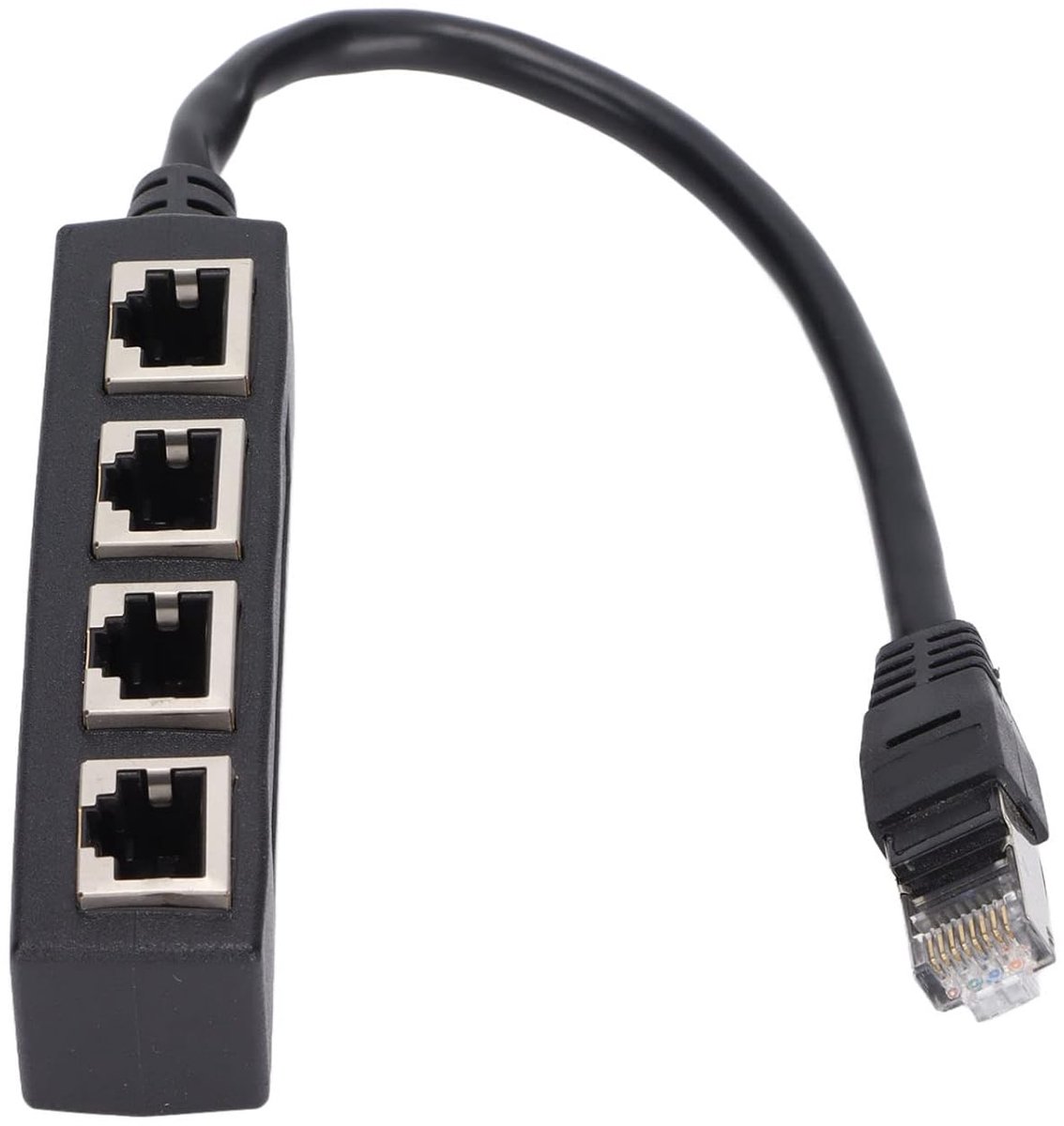 Netwerk Splitter - RJ45 Adapter - Internet Verdelen - Soepele Transmissie - 14 x 6 x 3 cm - Zwart