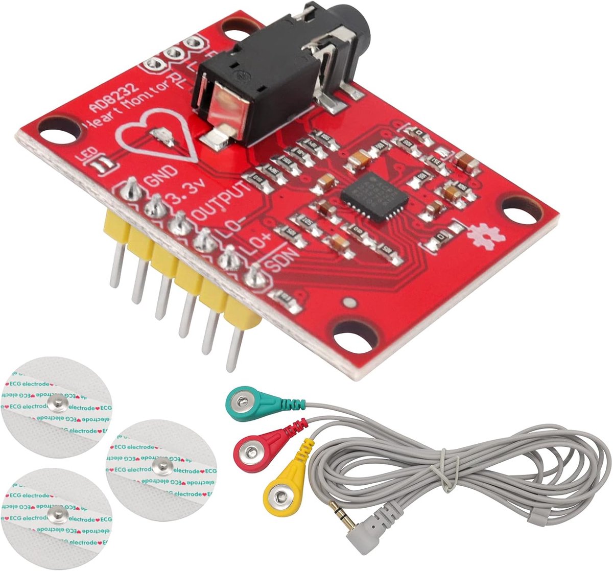 ECG Module - Hartslagsensor Kit - Medische Meting - Gefilterde Signalen - Compact Formaat