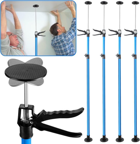 Montagesteunen set 4x telescopisch 115-290 cm plafondsteunen verstelbaar draagkracht 50 kg