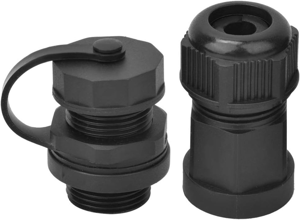 Netwerk Connector - RJ45 Vrouwelijke - Waterdichte Aansluiting - IP67 Bescherming - 8P 8-pins - Zwart