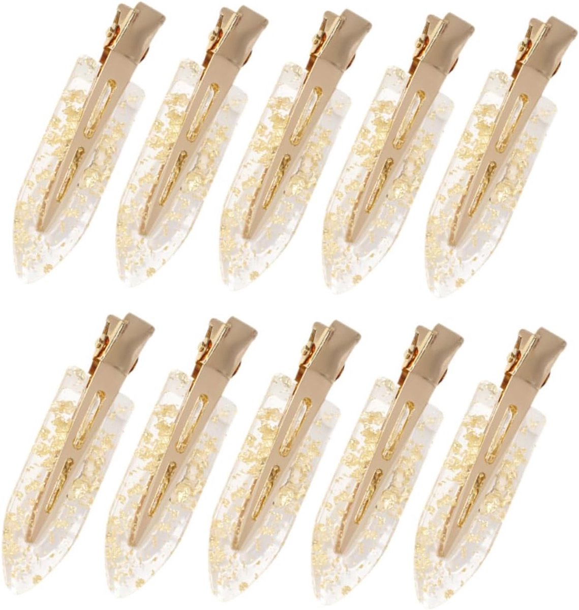 Glitter Haarspeldjes - Haarclips Set - Make-up Styling - Zonder Kreuk - 6 cm - Gekleurd