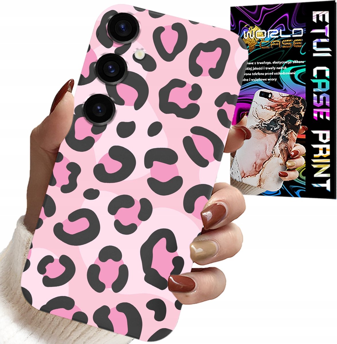 HOESJE VOOR SAMSUNG GALAXY S24 PLUS - ROZE LUIPAARD PANTHER VROUWELIJKE PATROON