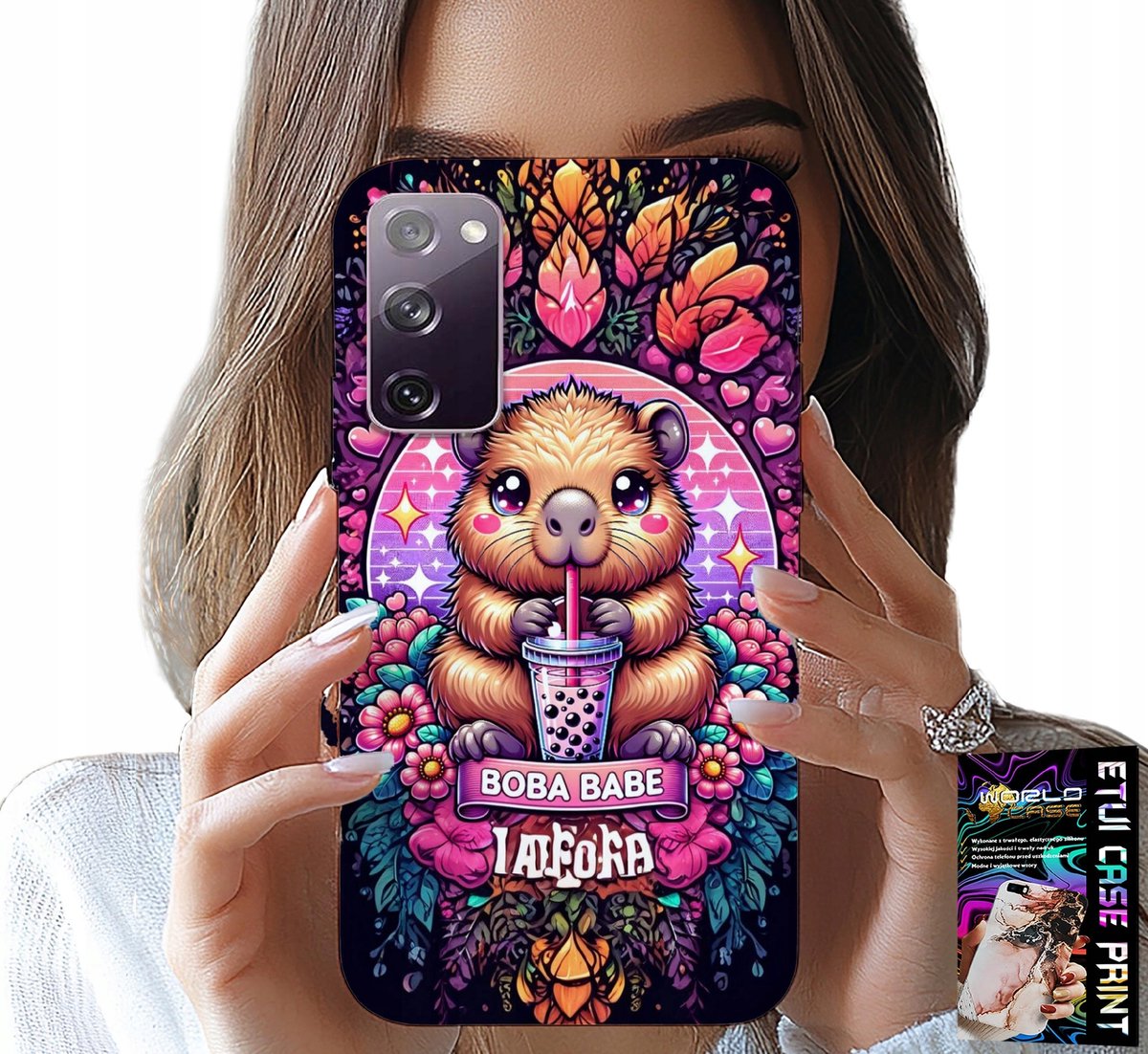 HOESJE VOOR SAMSUNG GALAXY S20 FE - SCHATTIGE CAPYBARA MET SHEIK, SUPER PATRONEN