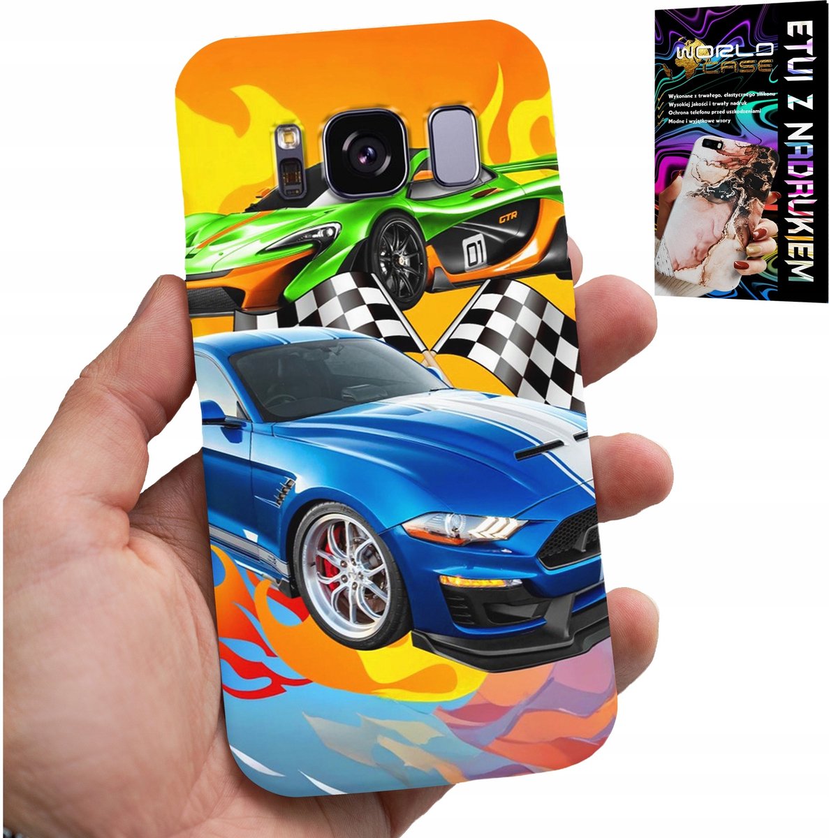 HOESJE VOOR SAMSUNG GALAXY S8 - VOOR KINDEREN, RACEAUTO'S