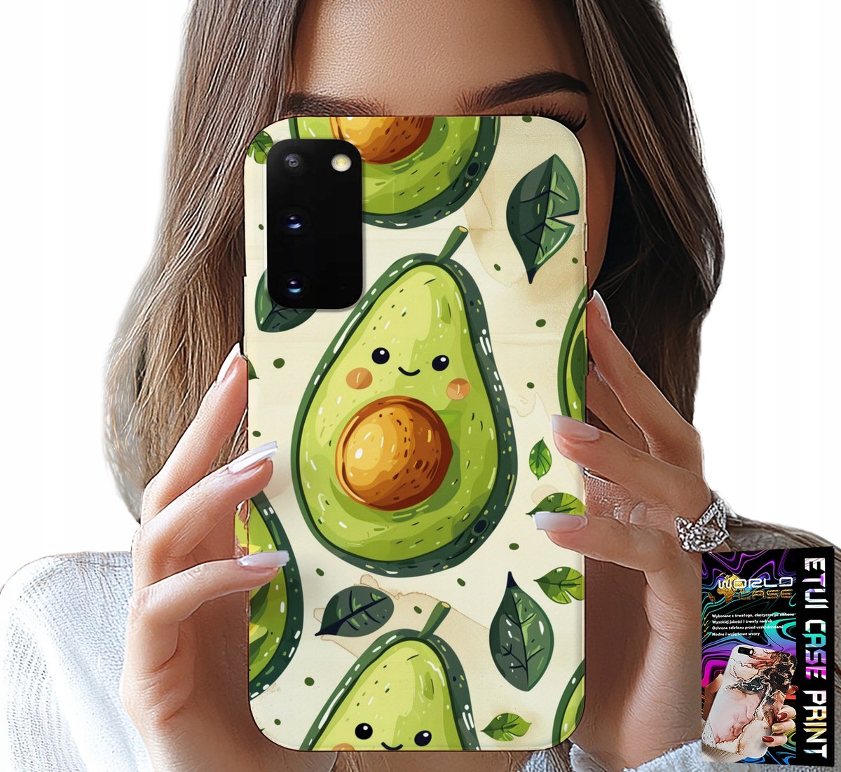 HOESJE VOOR SAMSUNG GALAXY S20 - LEUKE HOES MET EEN LACHENDE AVOCADO