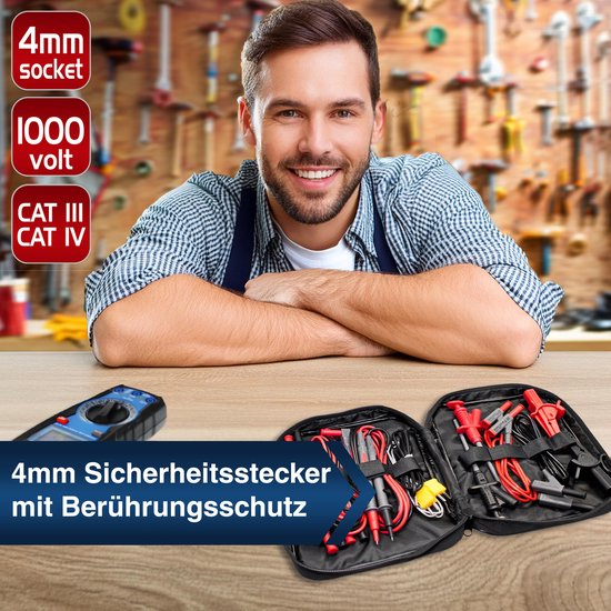 Peaktech 8200 - set accessoires meetinstrument - meetsnoeren en adapters