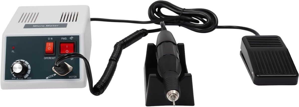 Micromotor Polijstmachine - Slijpmachine Freesmachine - Precisiewerk Hobby - Traploze Snelheid Voetpedaal - 65W 35000 RPM