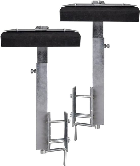 Frame steunen - Boottrailer steunen - Boot vervoeren - Verstelbare hoogte - 30 x 1256 x 88 cm - Zilverkleurig — afbeelding 2