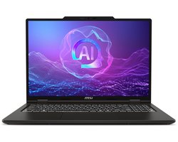 MSI VenturePro 16 A2RWFG-052NL Intel Core 9 270H Netbook 40,6 cm (16") 2K 64 GB DDR5-SDRAM 1 TB SSD NVIDIA GeForce RTX 5060 Wi-Fi 6E (802.11ax) Windows 11 Pro Grijs