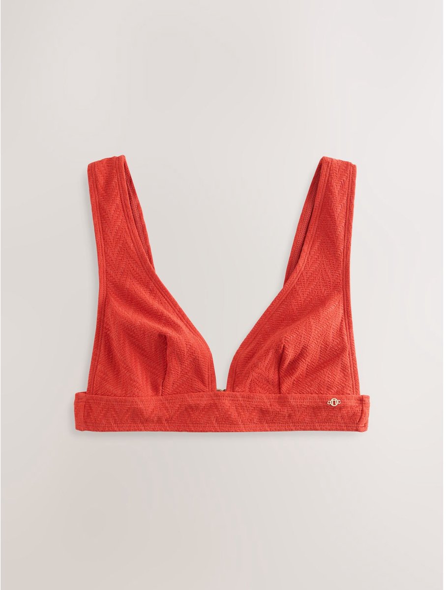 Next - Dames - Triangelbikinitop met lage decolleté - Rood