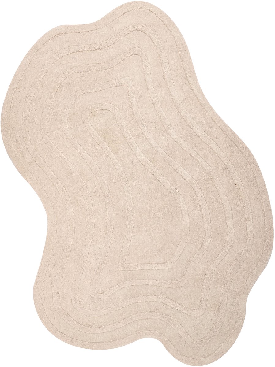 SATNA - Vloerkleed - Beige - 160 x 230 cm - Wol