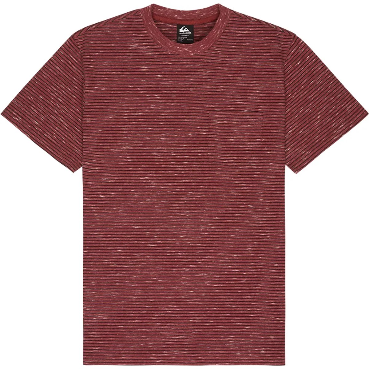 Quiksilver Striped T-shirt Met Korte Mouwen L Man Burnt Russet Lopaz Stripes