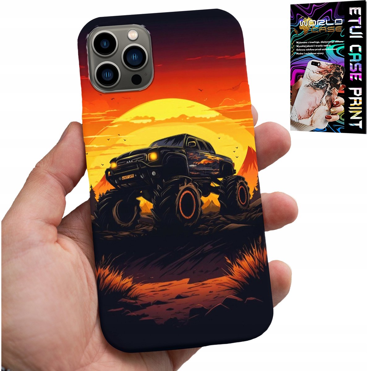 iPhone 11 Pro hoesje - Monstertruck, vrachtwagen, patronen + glas