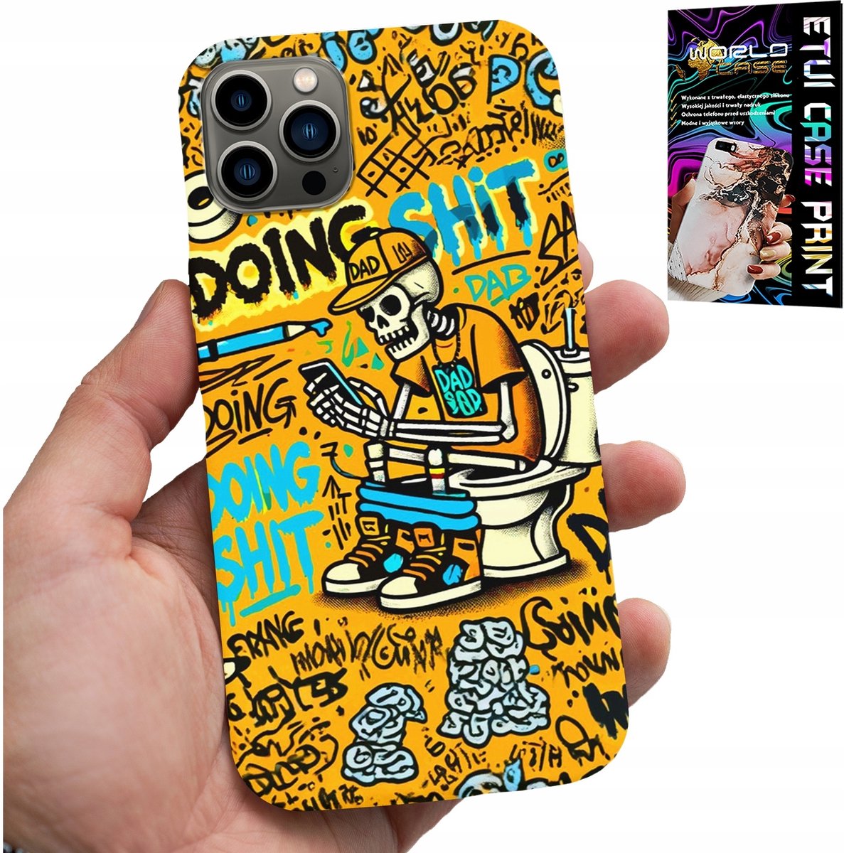 IPHONE 11 PRO MAX HOESJE - SKELET DAT OP HET TOILET POEPT