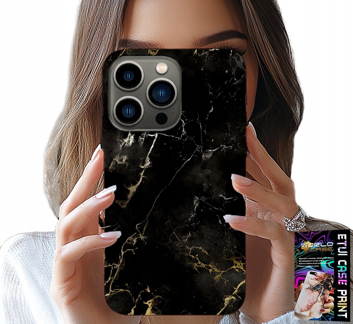 HOESJE VOOR IPHONE 15 PRO - ELEGANT STEENPATROON